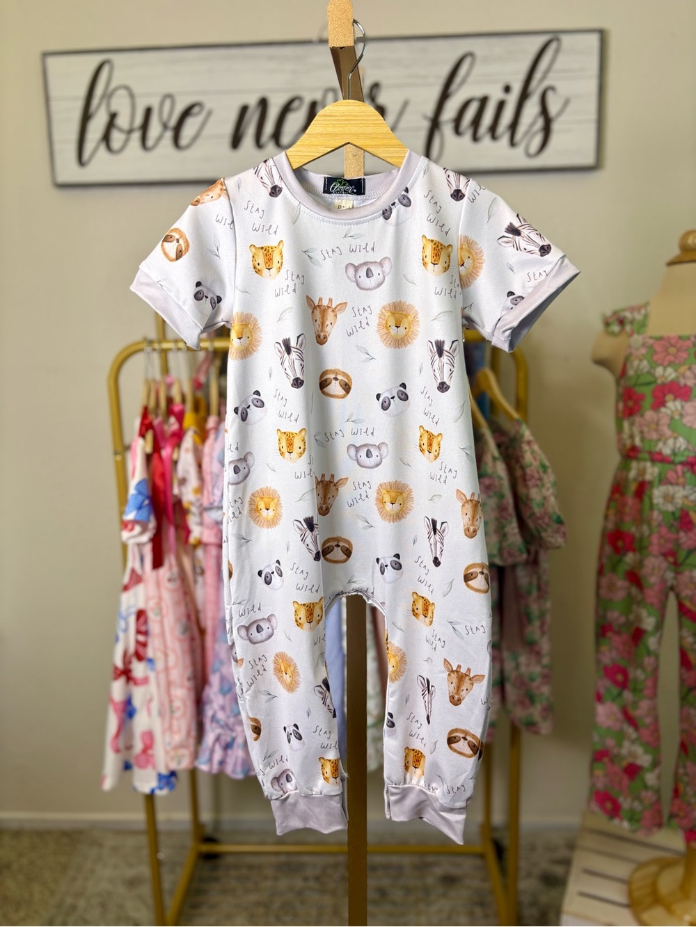 Clover Cottage Stay Wild Boy Shorty bamboo- Cotton Blend 12-24M